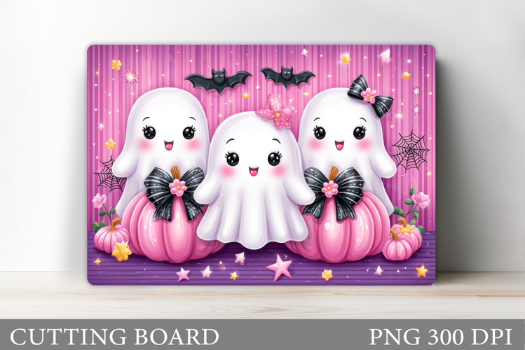 Ghost Cutting Board Sublimation. Halloween Cutting Board