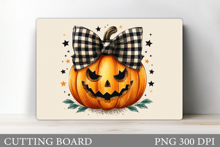 Halloween Pumpkin Cutting Board. Halloween Cutting Board example image 1