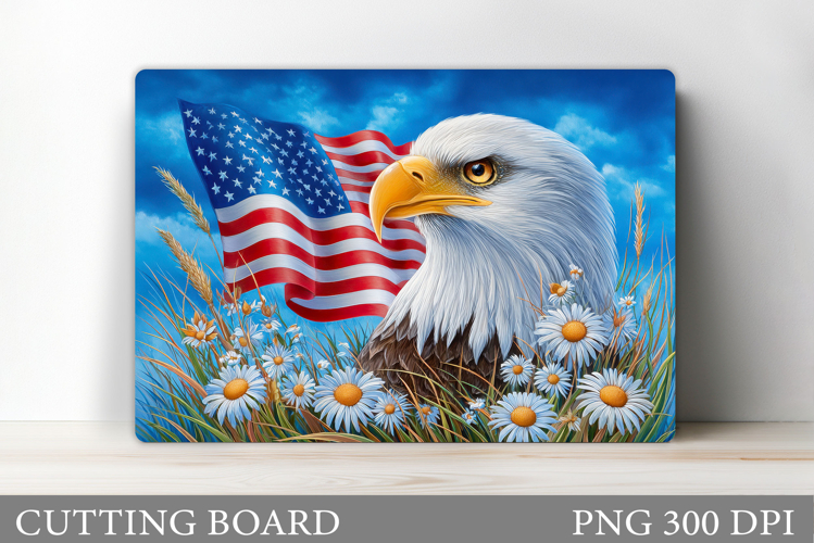 Patriotic Eagle Cutting Board. Patriotic Eagle Sublimation