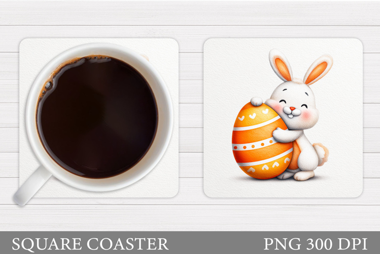 Easter Bunny Coaster Design. Easter Coaster Sublimation