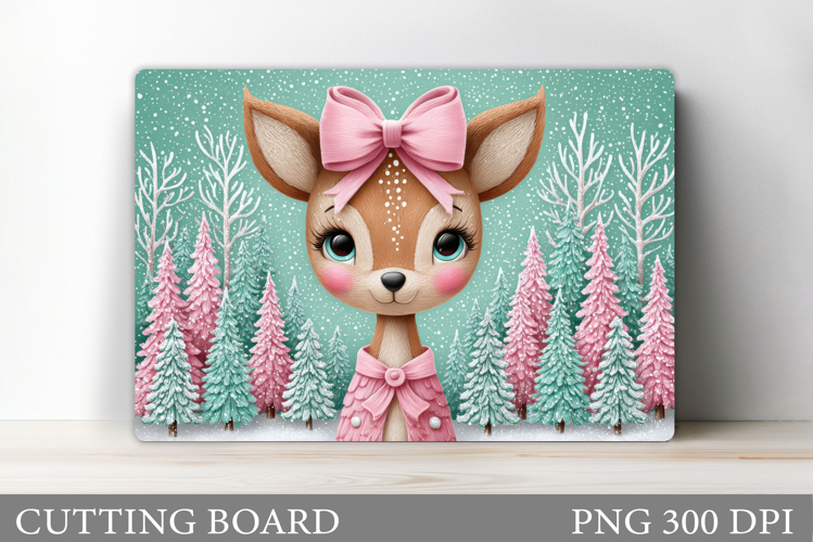 Christmas Deer Cutting Board. Christmas Cutting Board Design