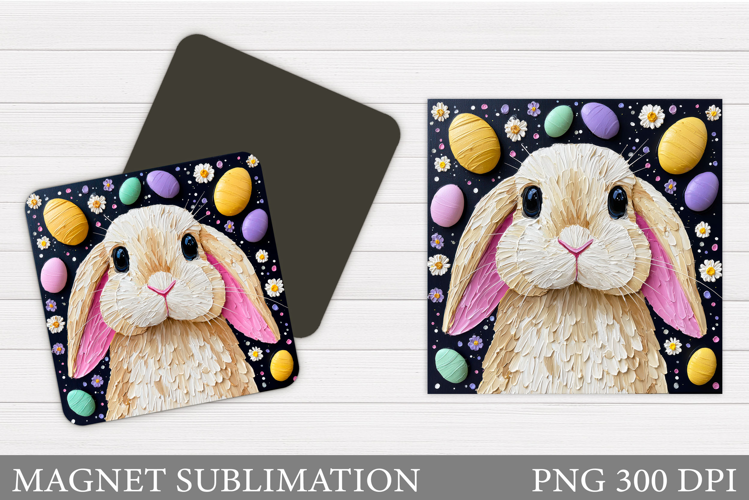 Easter Bunny Magnet Design. Easter Magnet Sublimation