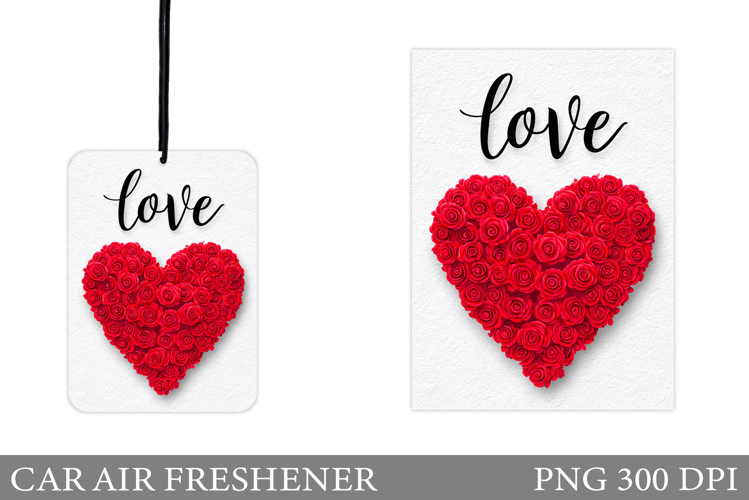 Love Car Air Freshener. Valentines Car Air Freshener Design