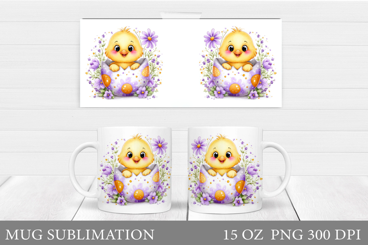 Easter Chick Mug Design. Easter Mug Sublimation