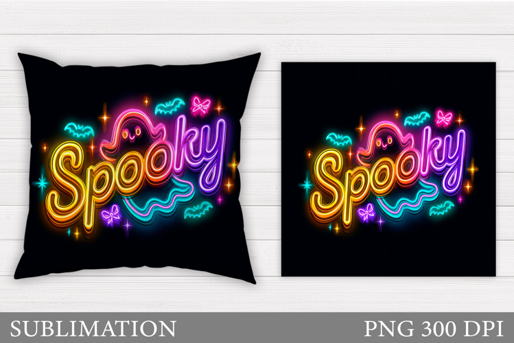 Spooky Pillow Design. Halloween Pillow Sublimation