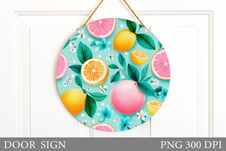 Citrus Door Sign Design. Citrus Sublimation