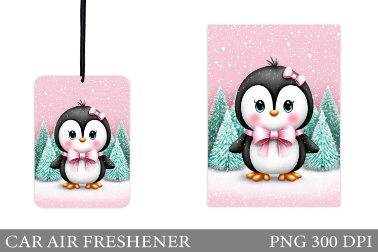 Cute Penguin Car Air Freshener. Christmas Car Air Freshener