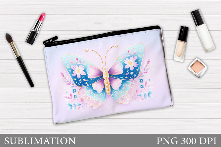 Butterfly Cosmetics Bag Design. Butterflly Sublimation