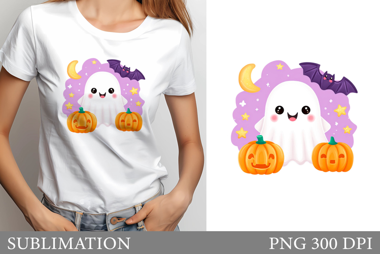 Cute Ghost Sublimation. Cute Ghost T-Shirt sublimation