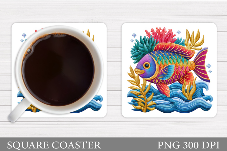 Fish Coaster Sublimation. Fish Sublimation