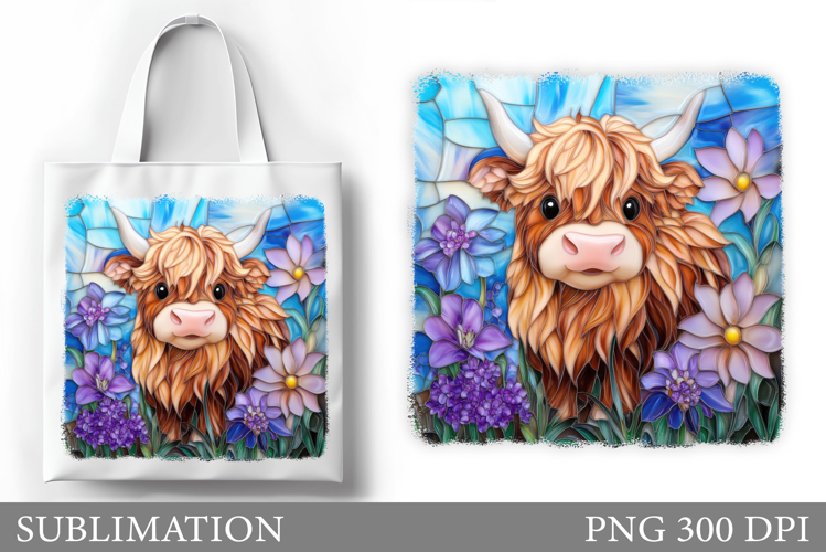 Cute Cow Tote Bag Sublimation. Cow Flowers Sublimation