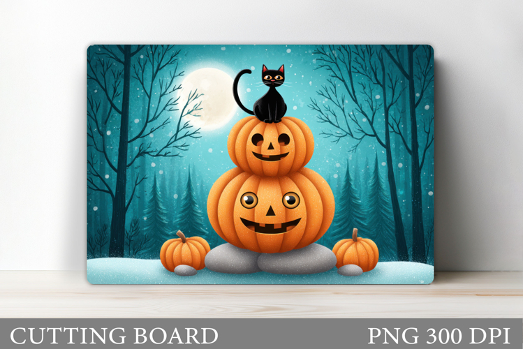 Black Cat Cutting Board. Halloween Cutting Board Design