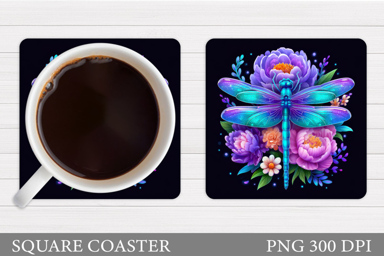 Dragonfly Coaster Design. Dragonfly Sublimation