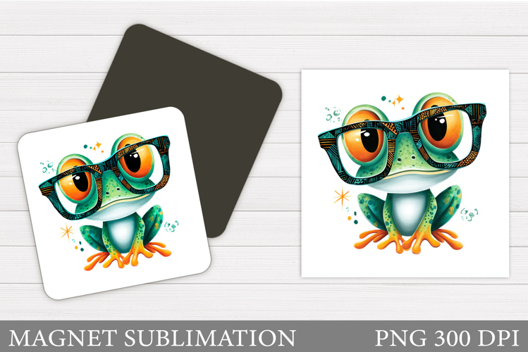 Cute Frog Magnet Design. Cute Frog Sublimation example image 1