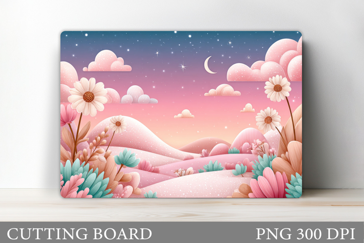 Wildflowers Cutting Board. Flowers Cutting Board Sublimation