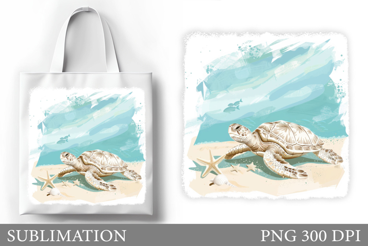 Sea Turtle Tote Bag Sublimation. Turtle Sublimation