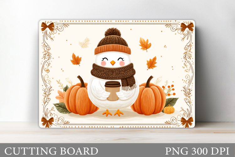 Fall Chicken Cutting Board. Fall Cutting Board Design
