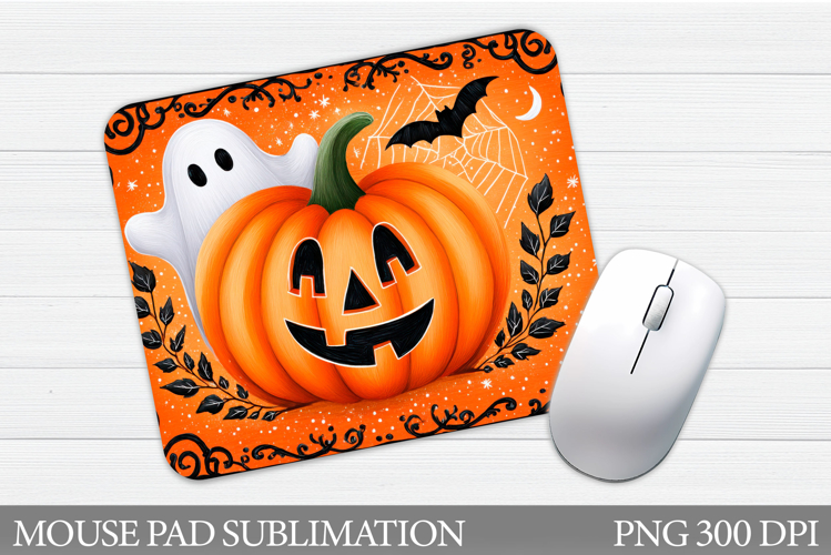 Halloween Pumpkin Mouse Pad. Halloween Mouse Pad Sublimation