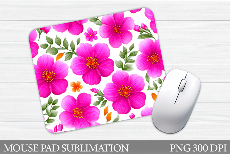 Flowers Mouse Pad Sublimation. Floral Mouse Pad Design
