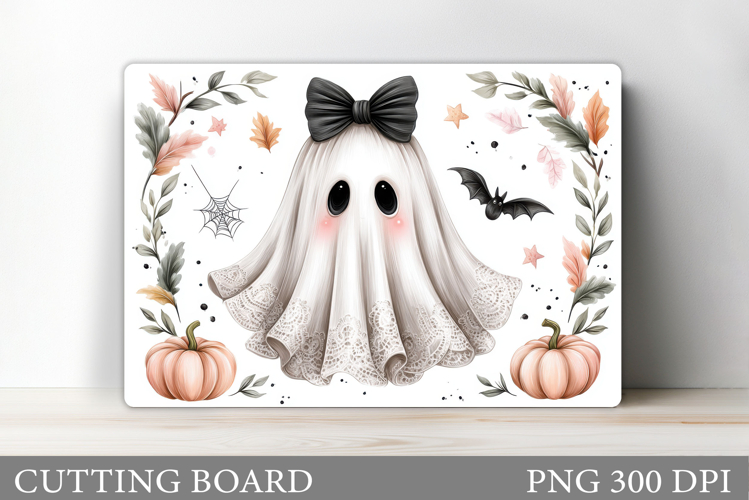 Ghost Cutting Board Sublimation. Halloween Cutting Board
