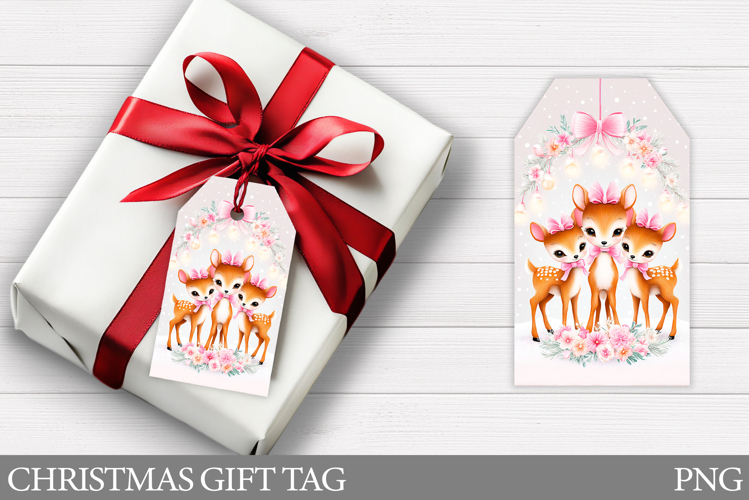 Cute Deer Gift Tag Printable. Christmas Gift Tag Design