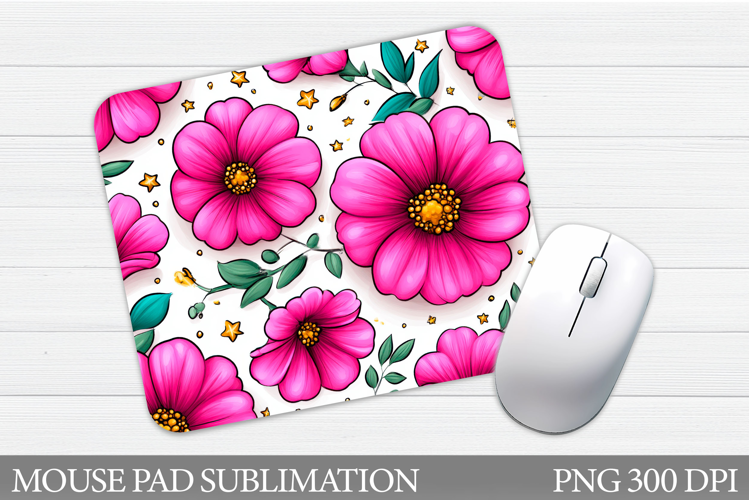 Floral Mouse Pad Sublimation. Flowers Mouse Pad Design