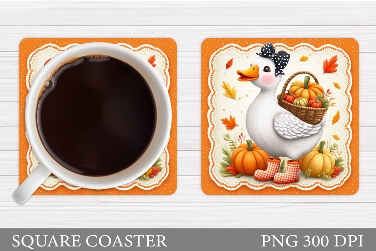 Fall Goose Coaster Design. Fall Coaster Sublimation