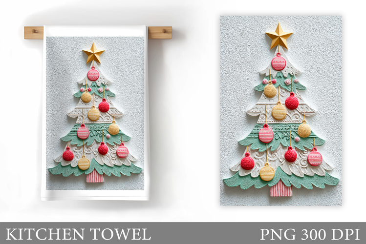 Christmas Tree Kitchen Towel. Christmas Kitchen Towel