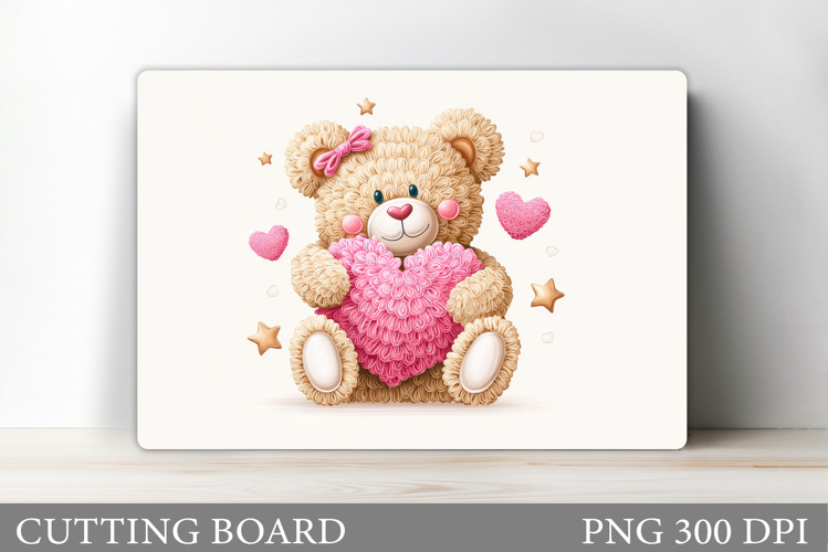 Valentines Bear Cutting Board. Valentines Cutting Board