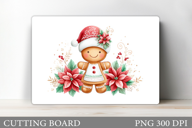 Christmas Cutting Board Design. Gingerbread Cutting Board