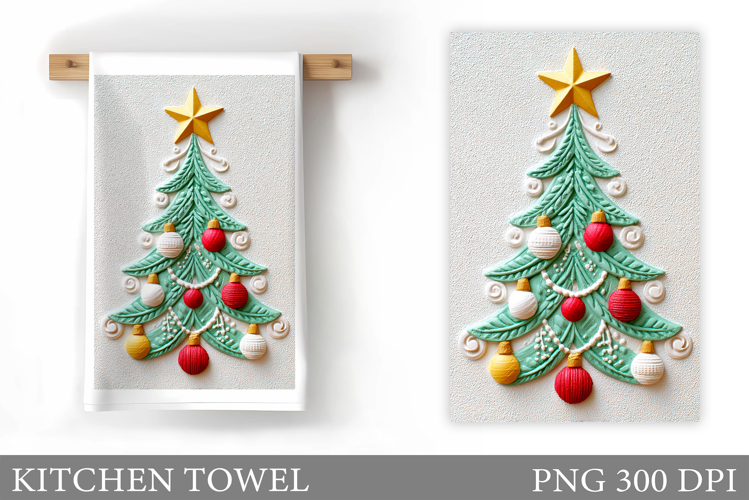 Christmas Tree Kitchen Towel. Christmas Kitchen Towel Design