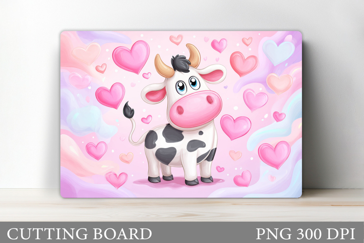 Valentines Cow Cutting Board. Valentines Cutting Board