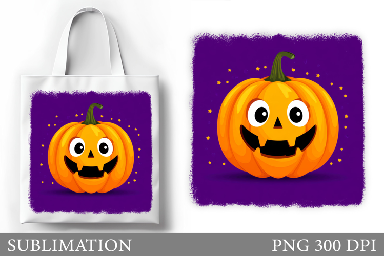 Halloween Tote Bag Design. Halloween Pumpkin Sublimation