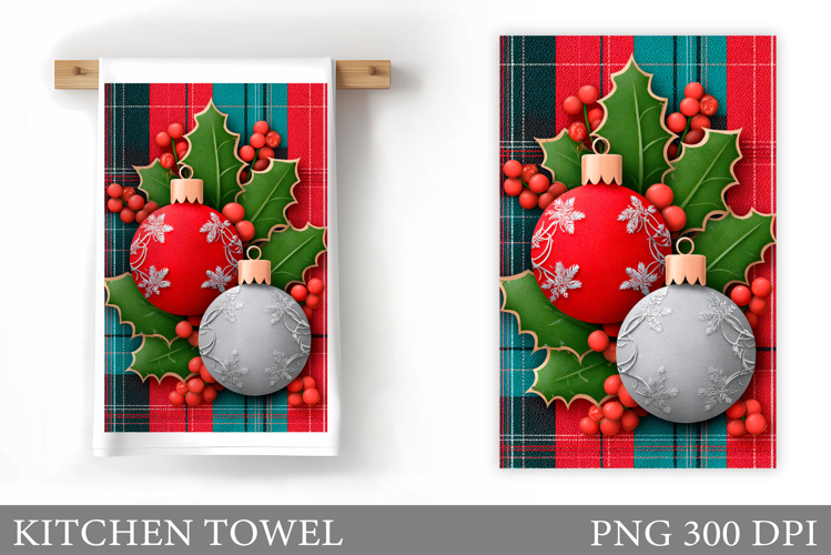 Christmas Kitchen Towel Design. Merry Christmas Sublimation