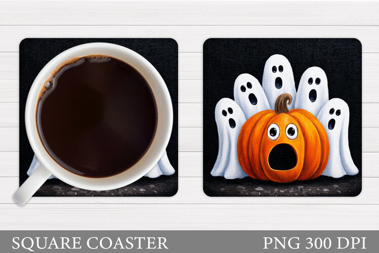 Halloween Pumpkin Coaster. Halloween Coaster Design example image 1