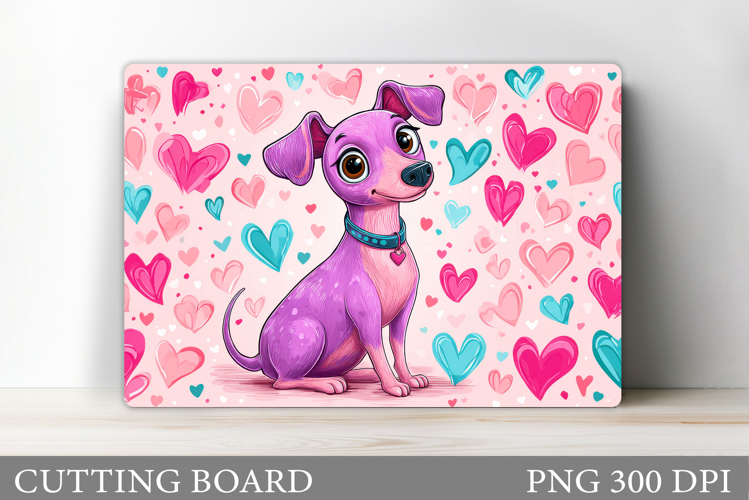 Valentines Dog Cutting Board. Valentines Cutting Board