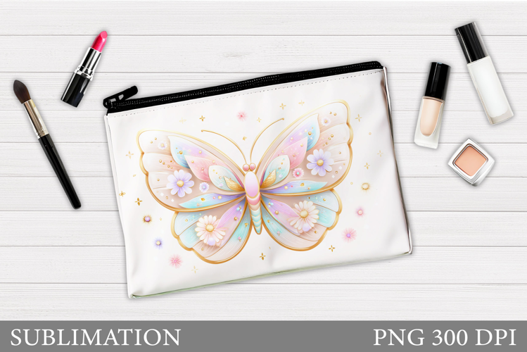 Butterfly Cosmetics Bag Design. Butterflly Sublimation
