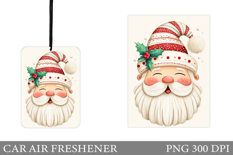 Santa Claus Car Air Freshener. Christmas Car Air Freshener