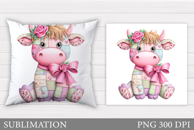 Cute Cow Pillow Design. Cute Cow Sublimation