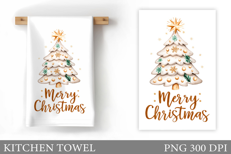 Christmas Tree Kitchen Towel. Christmas Kitchen Towel Design