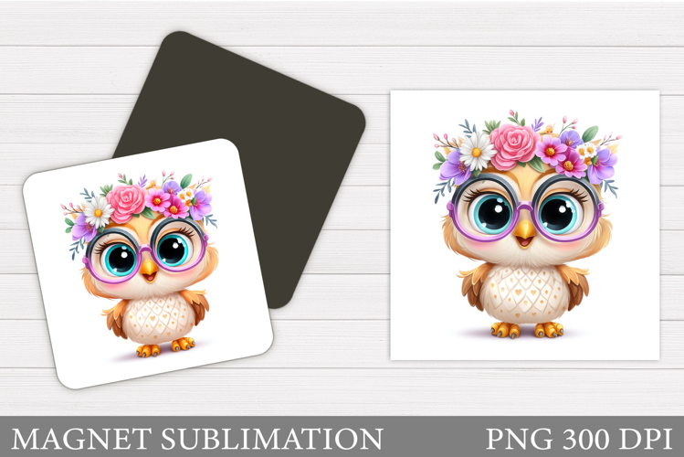 Cute Owl Magnet Design. Cute Owl Sublimation
