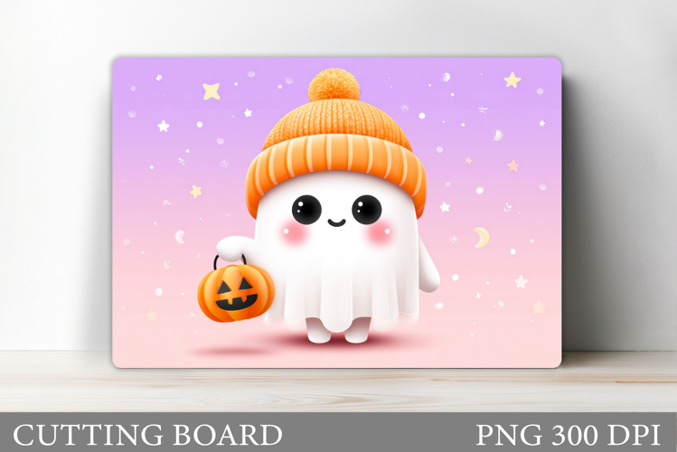 Ghost Cutting Board Sublimation. Halloween Cutting Board