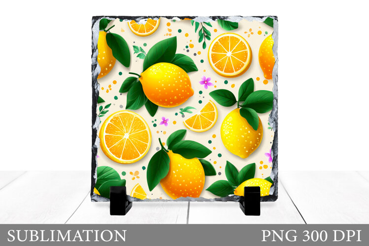 Lemons Slate Design. Lemons Sublimation example image 1
