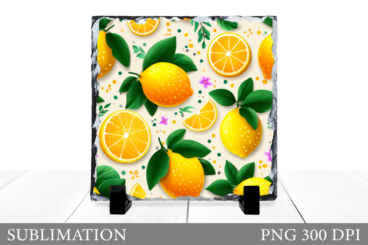 Lemons Slate Design. Lemons Sublimation