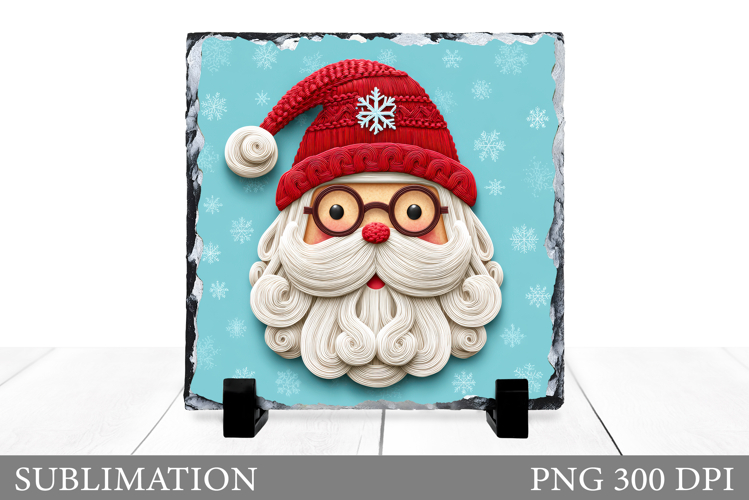 Santa Claus Slate Design. Christmas Slate Sublimation