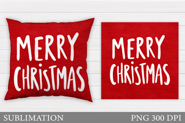 Merry Christmas Pillow Design. Christmas Sublimation