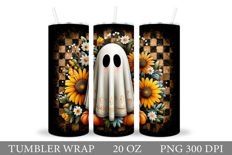 Ghost Tumbler Sublimation. Halloween Tumbler Design