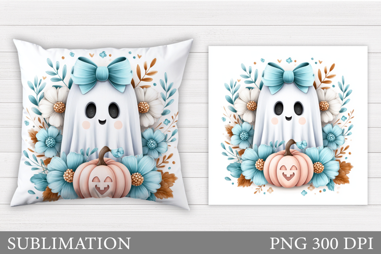 Halloween Ghost Pillow Design. Halloween Ghost Sublimation