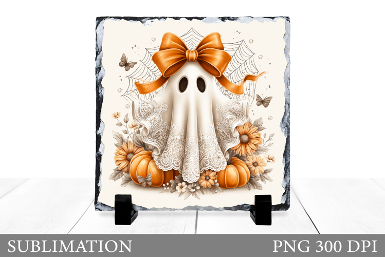 Halloween Ghost Slate. Halloween Pumpkin Sublimation