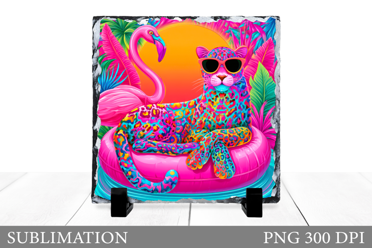 Leopard Sublimation. Summer Leopard Slate Design